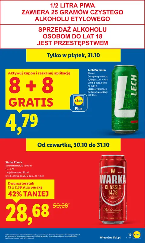 Lidl - gazetka promocyjna Oferta od czwartku od czwartku 30.10 do piątku 31.10 - strona 19