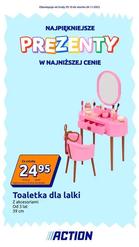 Action - gazetka promocyjna Katalog Prezenty od środy 29.10 do wtorku 04.11