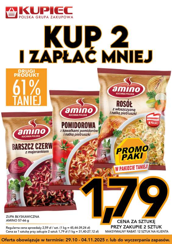 Kupiec - gazetka promocyjna Promopaki od środy 29.10 do wtorku 04.11 - strona 4