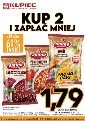 Kupiec - gazetka promocyjna Promopaki od środy 29.10 do wtorku 04.11 - strona 4 Kupiec - gazetka promocyjna Promopaki od środy 29.10 do wtorku 04.11 - strona 4