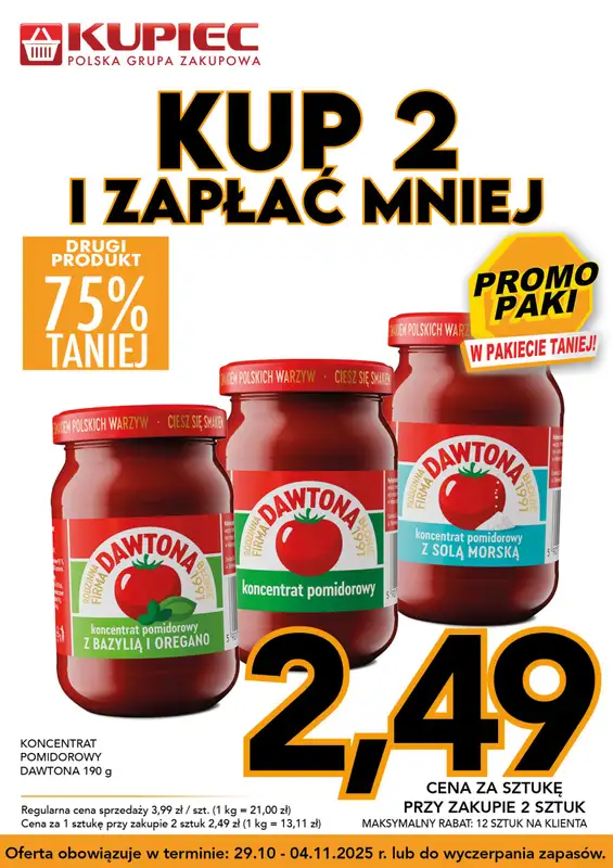Kupiec - gazetka promocyjna Promopaki  