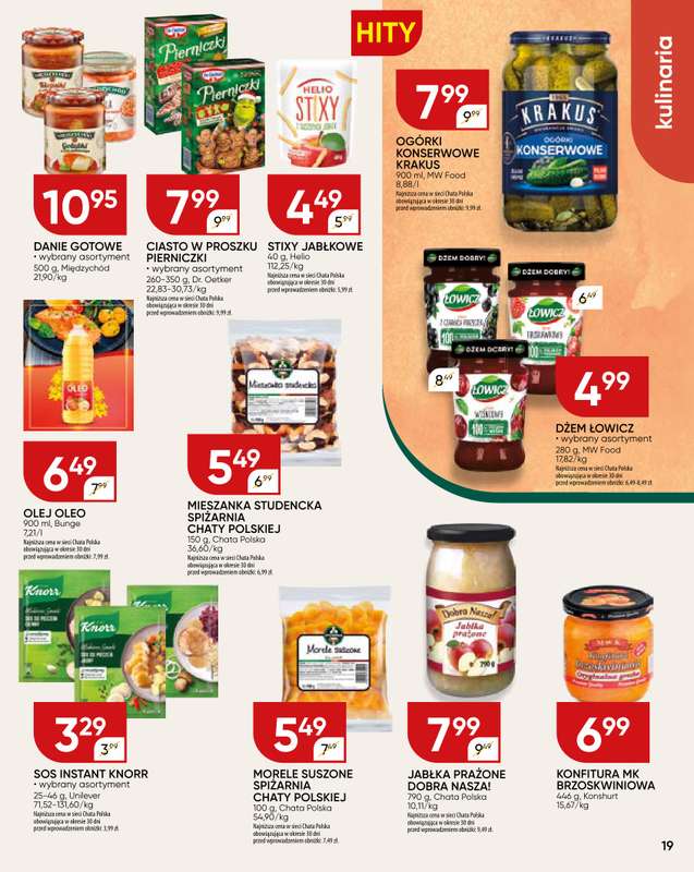 Chata Polska - gazetka promocyjna Gazetka od czwartku 06.11 do niedzieli 16.11 - strona 19