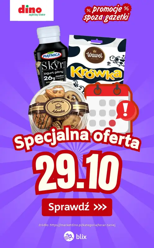 Dino - gazetka promocyjna Specjalna oferta na 29.10.2025 - promocje spoza gazetki   Dino - gazetka promocyjna Specjalna oferta na 29.10.2025 - promocje spoza gazetki