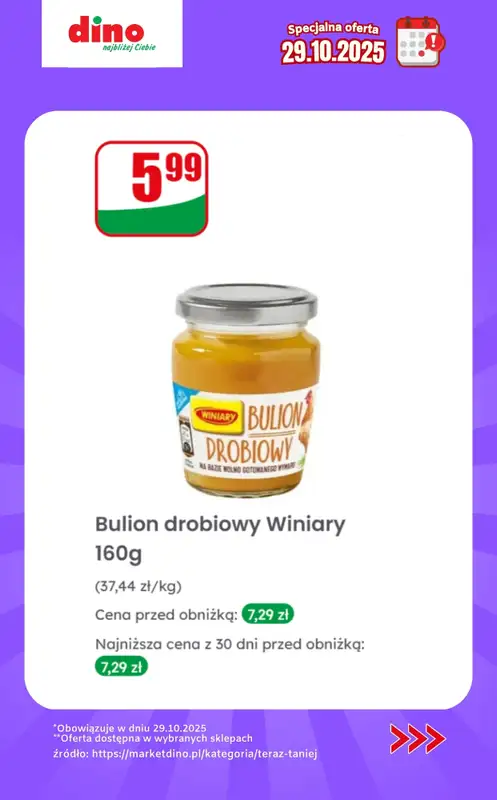 Dino - gazetka promocyjna Specjalna oferta na 29.10.2025 - promocje spoza gazetki od środy 29.10 do środy 29.10 - strona 10