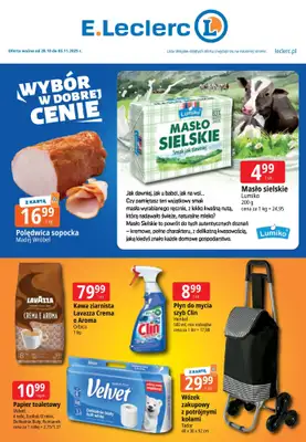 Leclerc - gazetka promocyjna Oferta E.Leclerc I Wybór w dobrej cenie od wtorku 28.10 do poniedziałku 03.11 Leclerc - gazetka promocyjna Oferta E.Leclerc I Wybór w dobrej cenie od wtorku 28.10 do poniedziałku 03.11