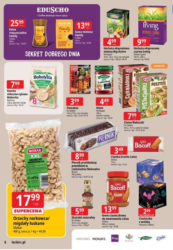 Leclerc - gazetka promocyjna Oferta E.Leclerc I Wyb贸r w dobrej cenie od wtorku 28.10 do poniedzia艂ku 03.11 - strona 6 Leclerc - gazetka promocyjna Oferta E.Leclerc I Wyb贸r w dobrej cenie od wtorku 28.10 do poniedzia艂ku 03.11 - strona 6