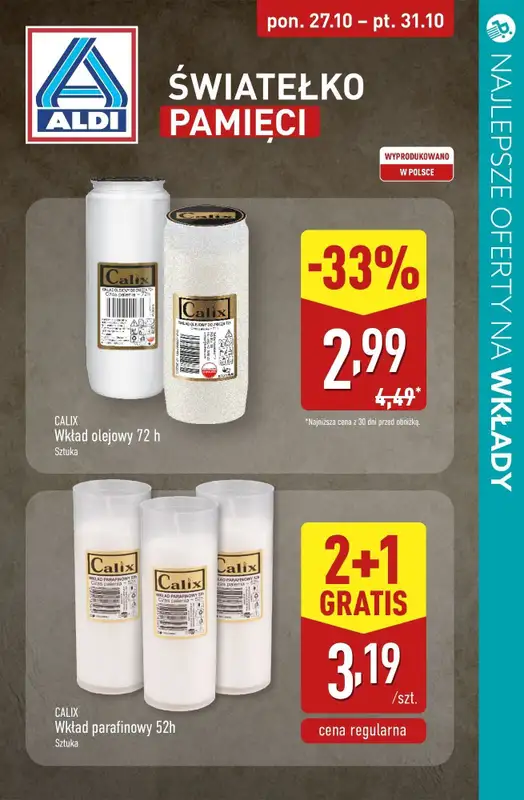 #ZNICZE - gazetka promocyjna Najlepsze oferty na ZNICZE i WKŁADY od soboty 25.10 do piątku 31.10 - strona 5