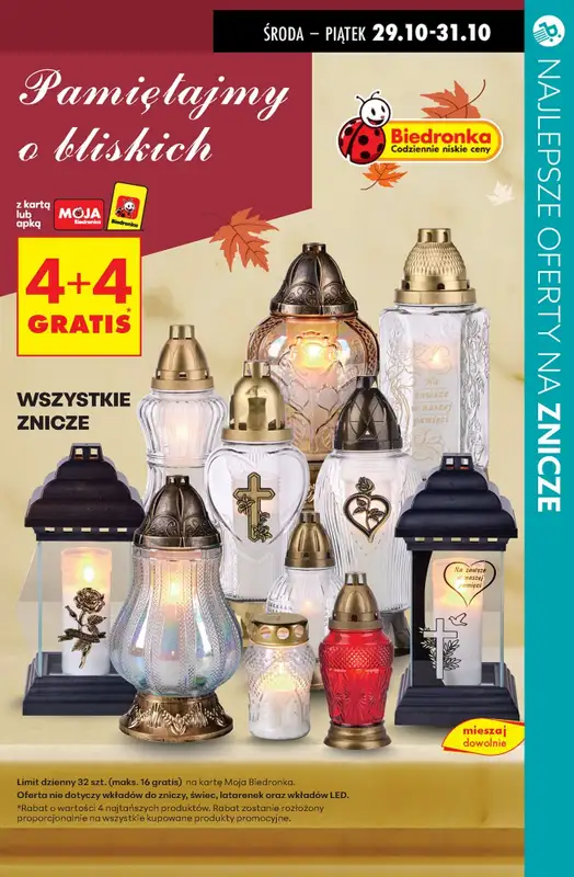 #ZNICZE - gazetka promocyjna Najlepsze oferty na ZNICZE i WKŁADY od soboty 25.10 do piątku 31.10 - strona 8