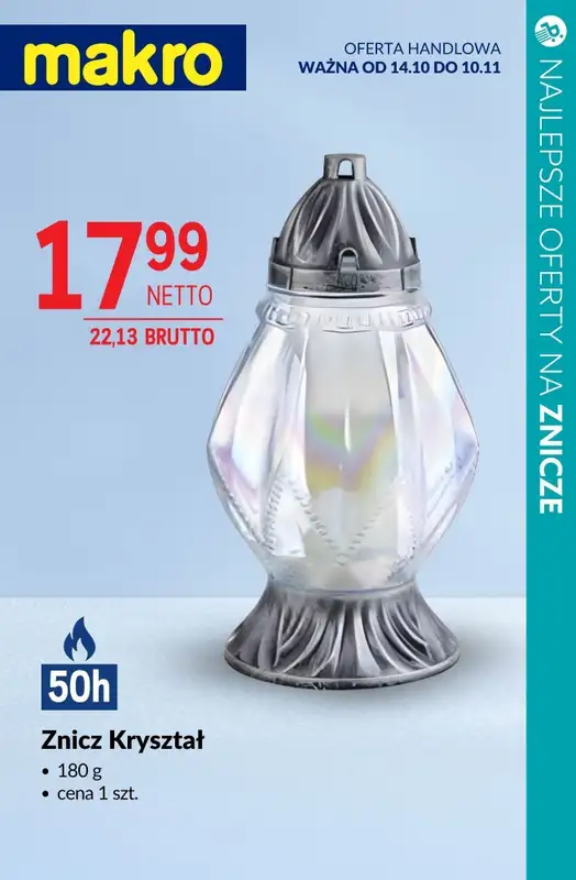 #ZNICZE - gazetka promocyjna Najlepsze oferty na ZNICZE i WKŁADY od soboty 25.10 do piątku 31.10 - strona 10