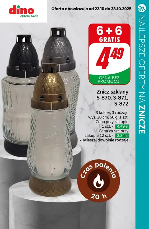 #ZNICZE - gazetka promocyjna Najlepsze oferty na ZNICZE i WKŁADY od soboty 25.10 do piątku 31.10 - strona 17