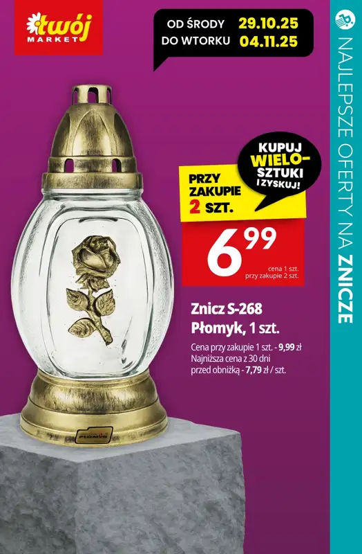 #ZNICZE - gazetka promocyjna Najlepsze oferty na ZNICZE i WKŁADY od soboty 25.10 do piątku 31.10 - strona 6