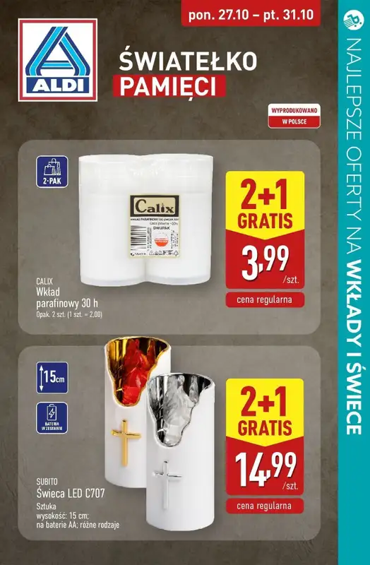 #ZNICZE - gazetka promocyjna Najlepsze oferty na ZNICZE i WKŁADY od soboty 25.10 do piątku 31.10 - strona 7