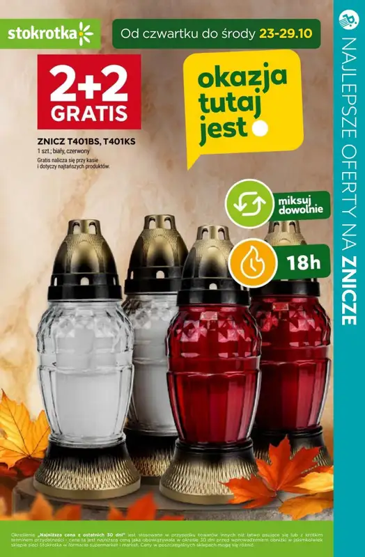 #ZNICZE - gazetka promocyjna Najlepsze oferty na ZNICZE i WKŁADY od soboty 25.10 do piątku 31.10 - strona 21