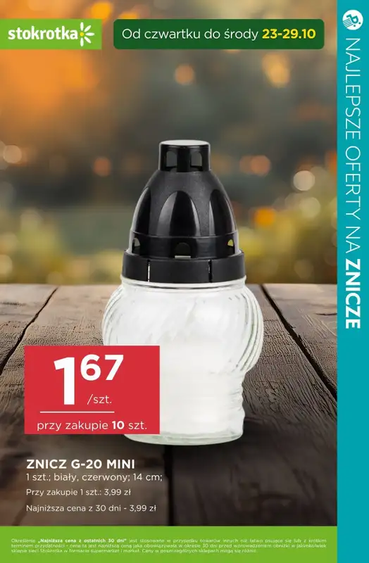 #ZNICZE - gazetka promocyjna Najlepsze oferty na ZNICZE i WKŁADY od soboty 25.10 do piątku 31.10 - strona 24
