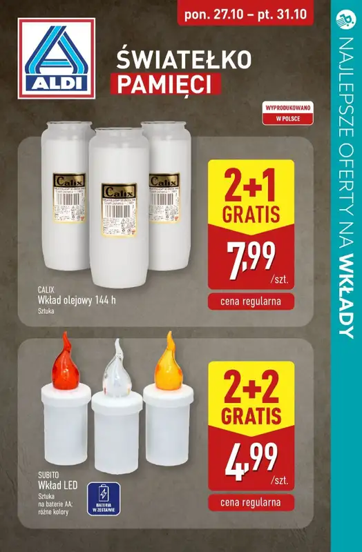 #ZNICZE - gazetka promocyjna Najlepsze oferty na ZNICZE i WKŁADY od soboty 25.10 do piątku 31.10 - strona 3