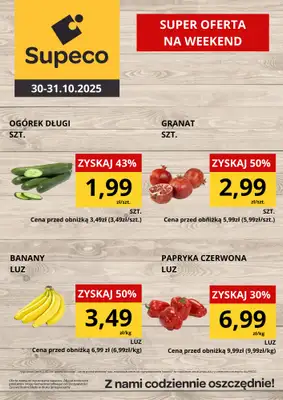 Supeco - gazetka promocyjna Weekendówka od czwartku 30.10 do piątku 31.10 Supeco - gazetka promocyjna Weekendówka od czwartku 30.10 do piątku 31.10