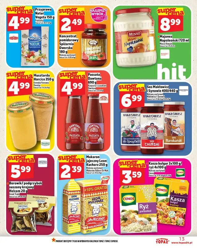 TOPAZ - gazetka promocyjna Gazetka od czwartku 30.10 do środy 05.11 - strona 13