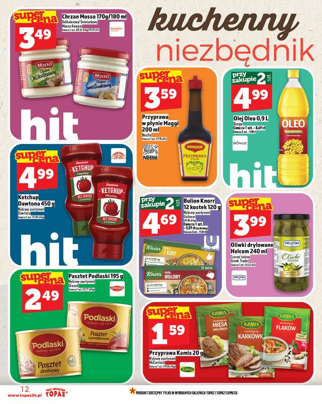 TOPAZ - gazetka promocyjna Gazetka od czwartku 30.10 do 艣rody 05.11 - strona 12 TOPAZ - gazetka promocyjna Gazetka od czwartku 30.10 do 艣rody 05.11 - strona 12