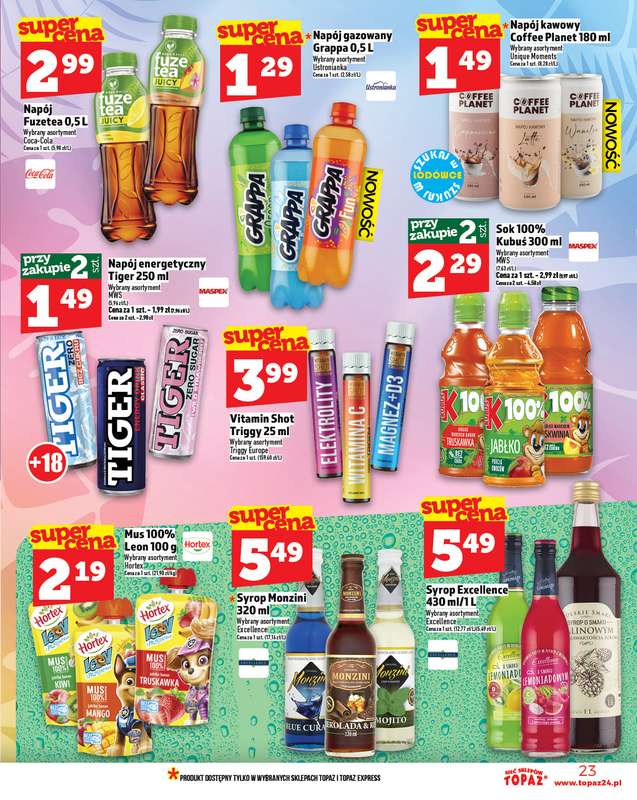 TOPAZ - gazetka promocyjna Gazetka od czwartku 30.10 do 艣rody 05.11 - strona 23 TOPAZ - gazetka promocyjna Gazetka od czwartku 30.10 do 艣rody 05.11 - strona 23