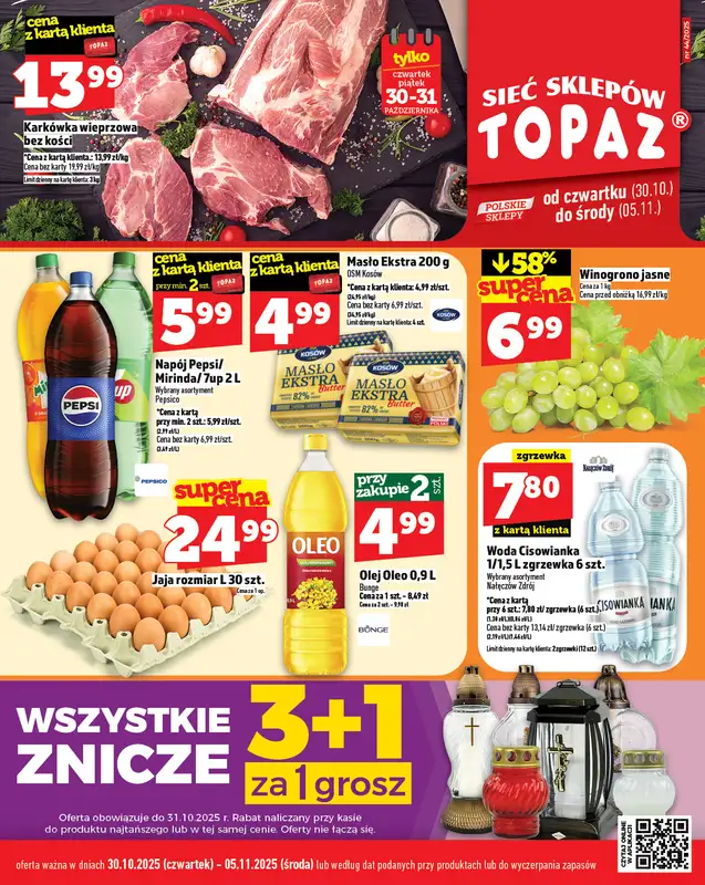 TOPAZ - gazetka promocyjna Gazetka od czwartku 30.10 do środy 05.11