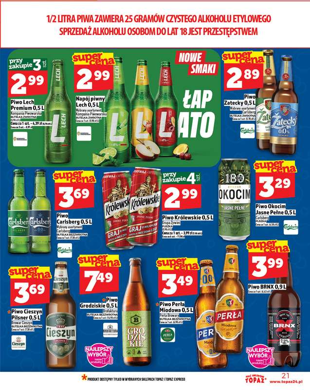 TOPAZ - gazetka promocyjna Gazetka od czwartku 30.10 do środy 05.11 - strona 21