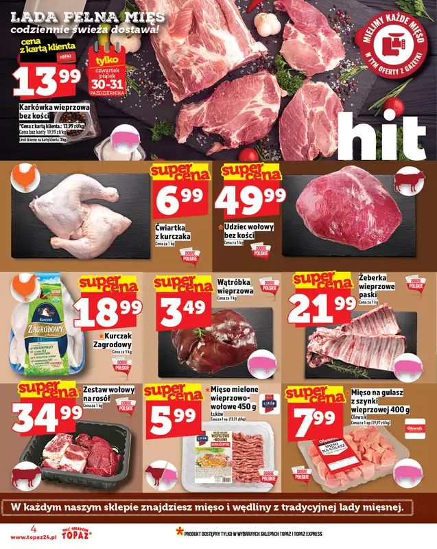 TOPAZ - gazetka promocyjna Gazetka od czwartku 30.10 do środy 05.11 - strona 4