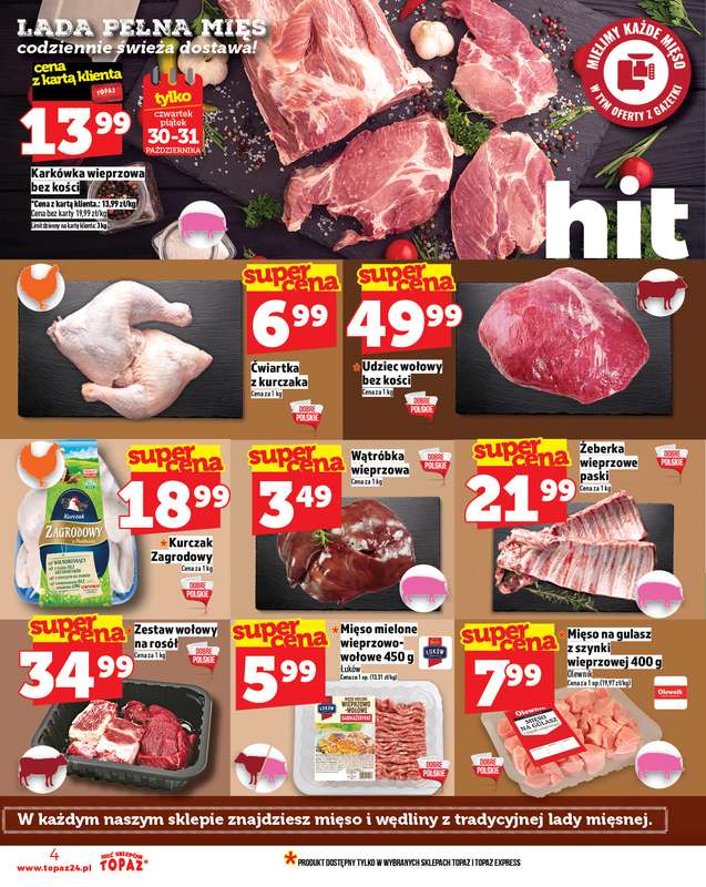 TOPAZ - gazetka promocyjna Gazetka od czwartku 30.10 do 艣rody 05.11 - strona 4 TOPAZ - gazetka promocyjna Gazetka od czwartku 30.10 do 艣rody 05.11 - strona 4
