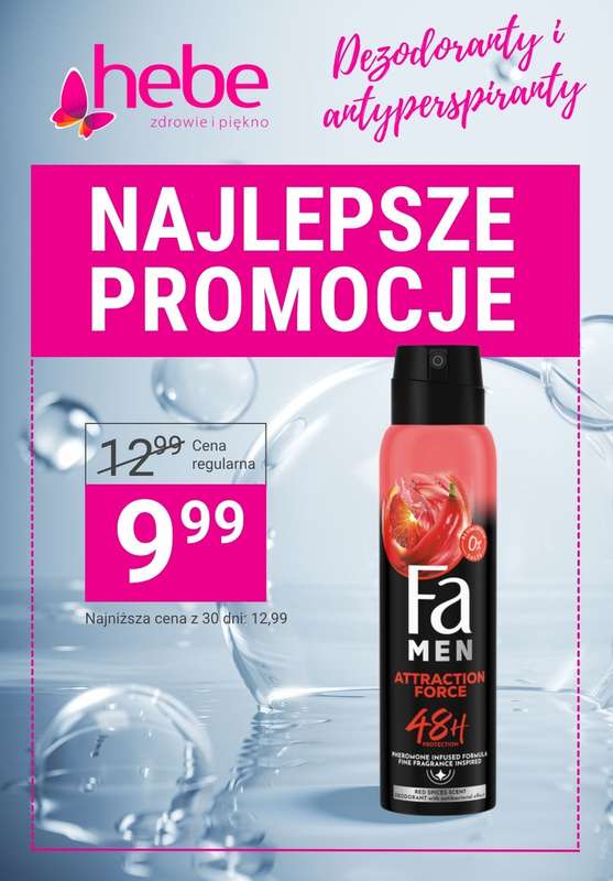 Hebe - gazetka promocyjna Dezodoranty i antyperspiranty na promocji! od środy 29.10 do czwartku 06.11