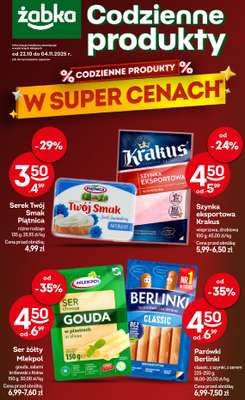 Żabka - gazetka promocyjna Gazetka Spożywcza od środy 22.10 do wtorku 04.11 Żabka - gazetka promocyjna Gazetka Spożywcza od środy 22.10 do wtorku 04.11