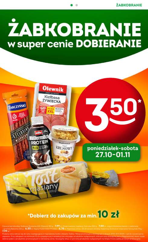 呕abka - gazetka promocyjna Gazetka Spo偶ywcza od 艣rody 22.10 do wtorku 04.11 - strona 2 呕abka - gazetka promocyjna Gazetka Spo偶ywcza od 艣rody 22.10 do wtorku 04.11 - strona 2