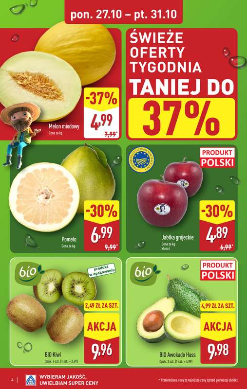 Aldi - gazetka promocyjna Pe艂ny katalog! od poniedzia艂ku 27.10 do pi膮tku 31.10 - strona 4 Aldi - gazetka promocyjna Pe艂ny katalog! od poniedzia艂ku 27.10 do pi膮tku 31.10 - strona 4