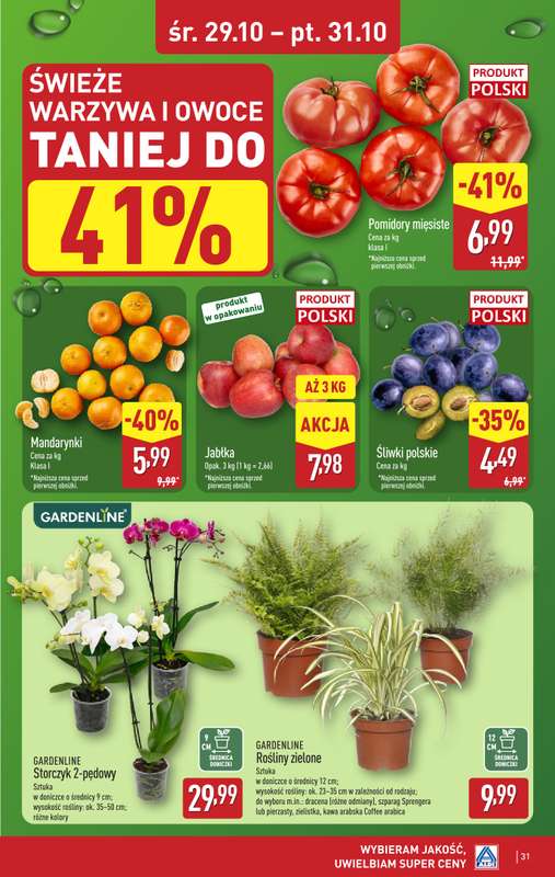 Aldi - gazetka promocyjna Pe艂ny katalog! od poniedzia艂ku 27.10 do pi膮tku 31.10 - strona 31 Aldi - gazetka promocyjna Pe艂ny katalog! od poniedzia艂ku 27.10 do pi膮tku 31.10 - strona 31