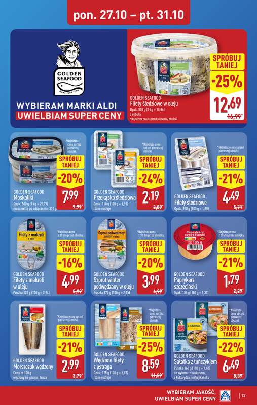 Aldi - gazetka promocyjna Pe艂ny katalog! od poniedzia艂ku 27.10 do pi膮tku 31.10 - strona 13 Aldi - gazetka promocyjna Pe艂ny katalog! od poniedzia艂ku 27.10 do pi膮tku 31.10 - strona 13