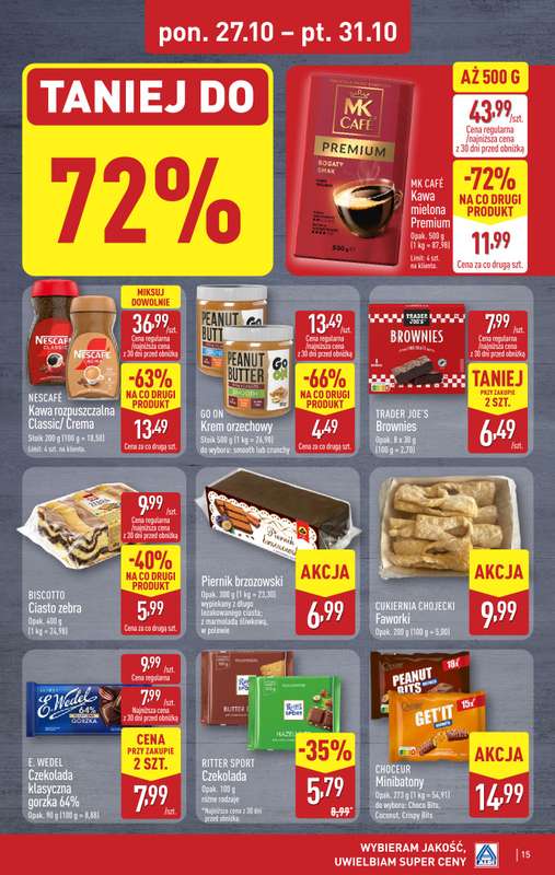 Aldi - gazetka promocyjna Pe艂ny katalog! od poniedzia艂ku 27.10 do pi膮tku 31.10 - strona 15 Aldi - gazetka promocyjna Pe艂ny katalog! od poniedzia艂ku 27.10 do pi膮tku 31.10 - strona 15