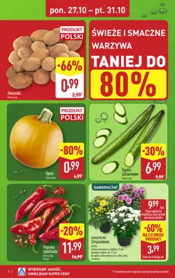 Aldi - gazetka promocyjna Pełny katalog! od poniedziałku 27.10 do piątku 31.10 - strona 2 Aldi - gazetka promocyjna Pełny katalog! od poniedziałku 27.10 do piątku 31.10 - strona 2