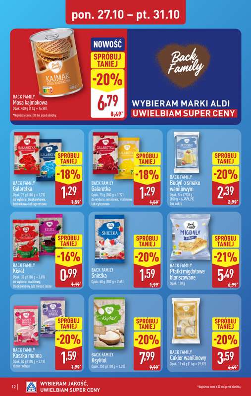 Aldi - gazetka promocyjna Pe艂ny katalog! od poniedzia艂ku 27.10 do pi膮tku 31.10 - strona 12 Aldi - gazetka promocyjna Pe艂ny katalog! od poniedzia艂ku 27.10 do pi膮tku 31.10 - strona 12