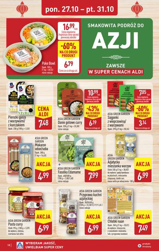 Aldi - gazetka promocyjna Pe艂ny katalog! od poniedzia艂ku 27.10 do pi膮tku 31.10 - strona 18 Aldi - gazetka promocyjna Pe艂ny katalog! od poniedzia艂ku 27.10 do pi膮tku 31.10 - strona 18