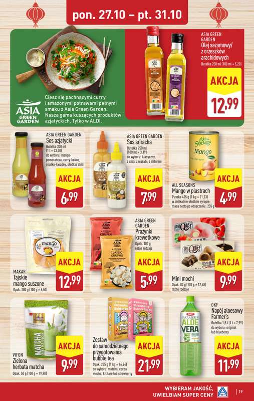 Aldi - gazetka promocyjna Pe艂ny katalog! od poniedzia艂ku 27.10 do pi膮tku 31.10 - strona 19 Aldi - gazetka promocyjna Pe艂ny katalog! od poniedzia艂ku 27.10 do pi膮tku 31.10 - strona 19