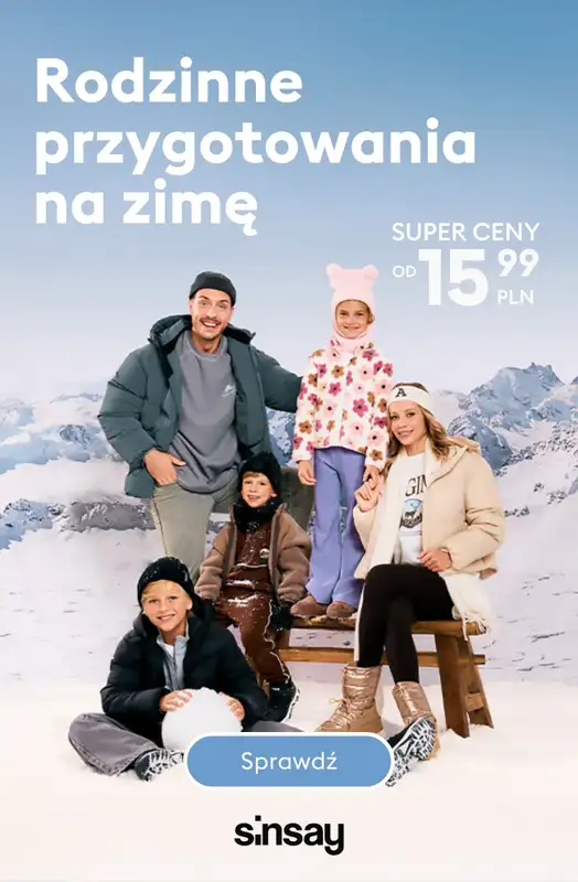 Sinsay - gazetka promocyjna Rodzinne przygotowania na ZIMĘ - od 15,99 PLN od środy 29.10 