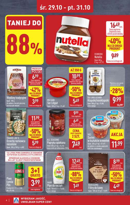Aldi - gazetka promocyjna Weekend super cen w Aldi! od 艣rody 29.10 do pi膮tku 31.10 - strona 6 Aldi - gazetka promocyjna Weekend super cen w Aldi! od 艣rody 29.10 do pi膮tku 31.10 - strona 6