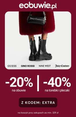 eobuwie.pl - gazetka promocyjna -20% na obuwie & -40% na torebki i plecaki od środy 29.10 do poniedziałku 03.11