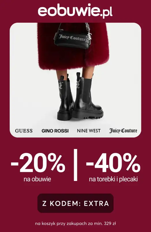 eobuwie.pl - gazetka promocyjna -20% na obuwie & -40% na torebki i plecaki  
