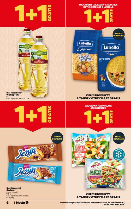 Netto - gazetka promocyjna Koszalin, ul. Po艂czy艅ska 197 - Wielkie otwarcie ju偶 w CZWARTEK 30.10! od czwartku 30.10 do pi膮tku 31.10 - strona 6 Netto - gazetka promocyjna Koszalin, ul. Po艂czy艅ska 197 - Wielkie otwarcie ju偶 w CZWARTEK 30.10! od czwartku 30.10 do pi膮tku 31.10 - strona 6