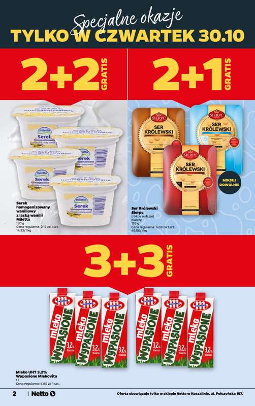 Netto - gazetka promocyjna Koszalin, ul. Po艂czy艅ska 197 - Wielkie otwarcie ju偶 w CZWARTEK 30.10! od czwartku 30.10 do pi膮tku 31.10 - strona 2 Netto - gazetka promocyjna Koszalin, ul. Po艂czy艅ska 197 - Wielkie otwarcie ju偶 w CZWARTEK 30.10! od czwartku 30.10 do pi膮tku 31.10 - strona 2