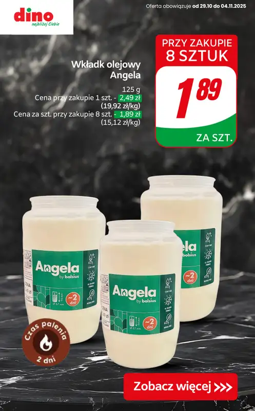Dino - gazetka promocyjna SUPER promocje na znicze i wkłady! od czwartku 30.10 do wtorku 04.11 - strona 8