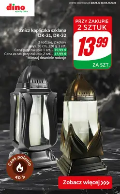 Dino - gazetka promocyjna SUPER promocje na znicze i wkłady! od czwartku 30.10 do wtorku 04.11 - strona 7 Dino - gazetka promocyjna SUPER promocje na znicze i wkłady! od czwartku 30.10 do wtorku 04.11 - strona 7