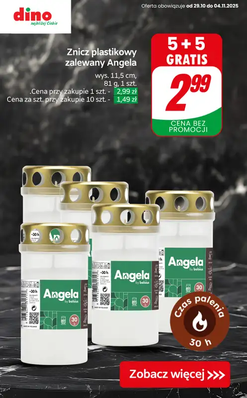 Dino - gazetka promocyjna SUPER promocje na znicze i wkłady! od czwartku 30.10 do wtorku 04.11 - strona 5