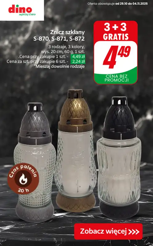 Dino - gazetka promocyjna SUPER promocje na znicze i wkłady!   - strona 3