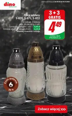 Dino - gazetka promocyjna SUPER promocje na znicze i wkłady! od czwartku 30.10 do wtorku 04.11 - strona 3 Dino - gazetka promocyjna SUPER promocje na znicze i wkłady! od czwartku 30.10 do wtorku 04.11 - strona 3