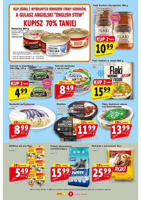 Prim Market - gazetka promocyjna Gazetka od czwartku 30.10 do 艣rody 05.11 - strona 9 Prim Market - gazetka promocyjna Gazetka od czwartku 30.10 do 艣rody 05.11 - strona 9